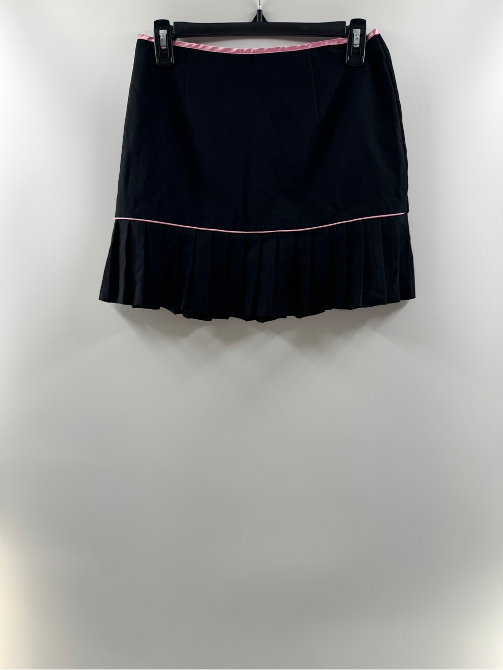 Vintage Y2K Byer Too California Drop Waist Pleated Mini Skirt Size 7 Black Pink